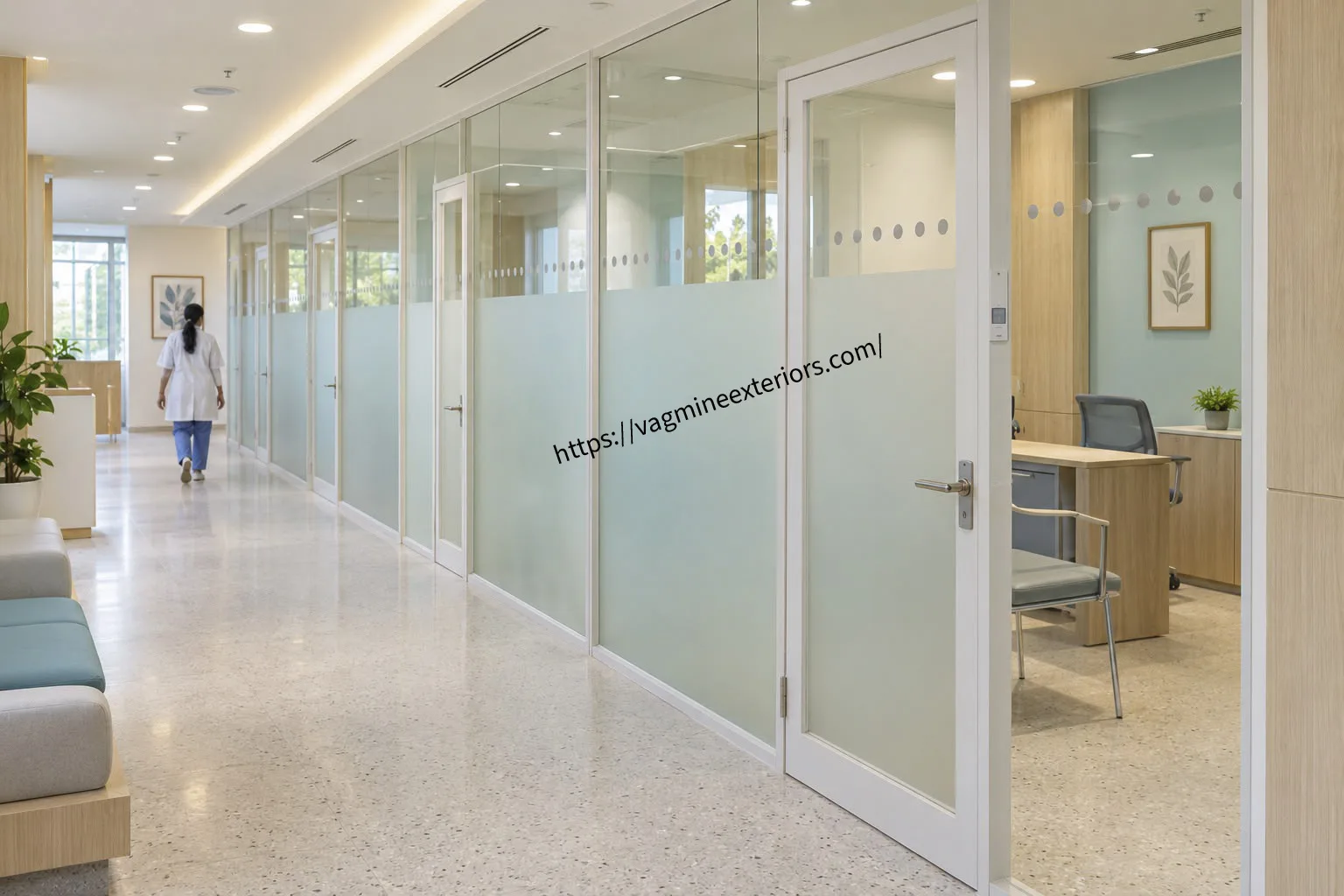 Frosted Glass Partition