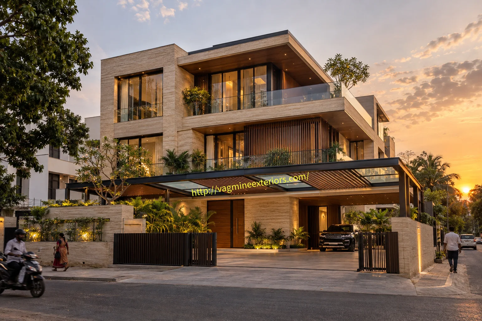 Glass Canopy with Aluminium Louvers Image 6