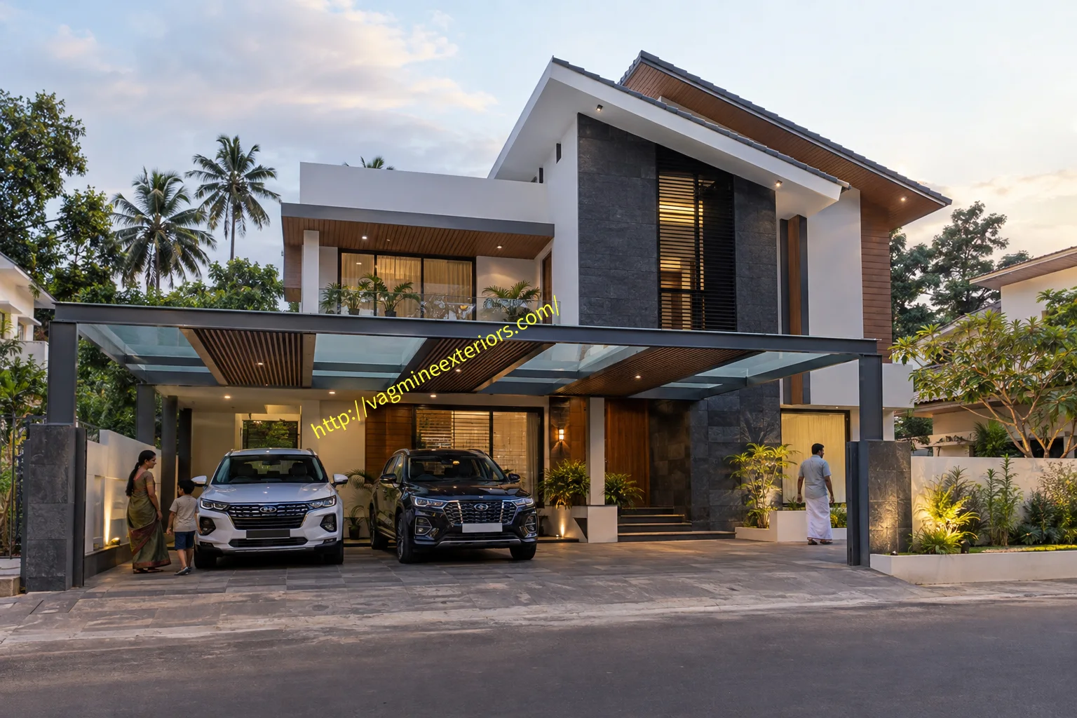 Glass Canopy with Aluminium Louvers Image 7