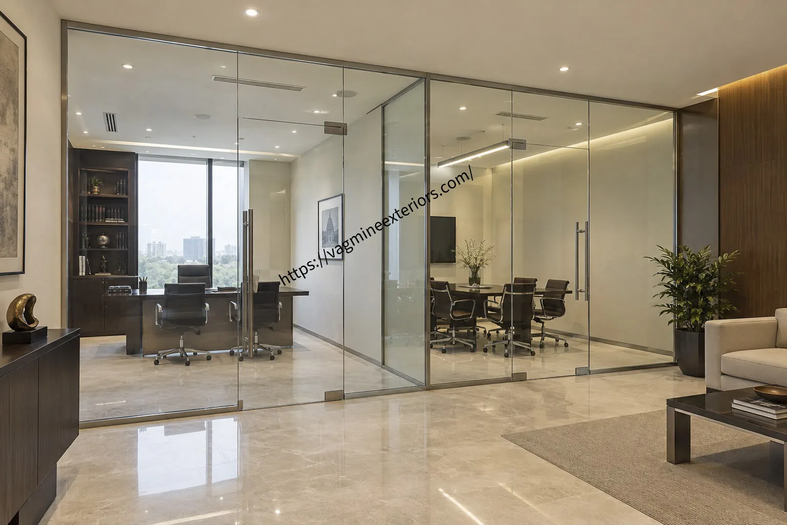 Single Glazed Glass Partition Image 2