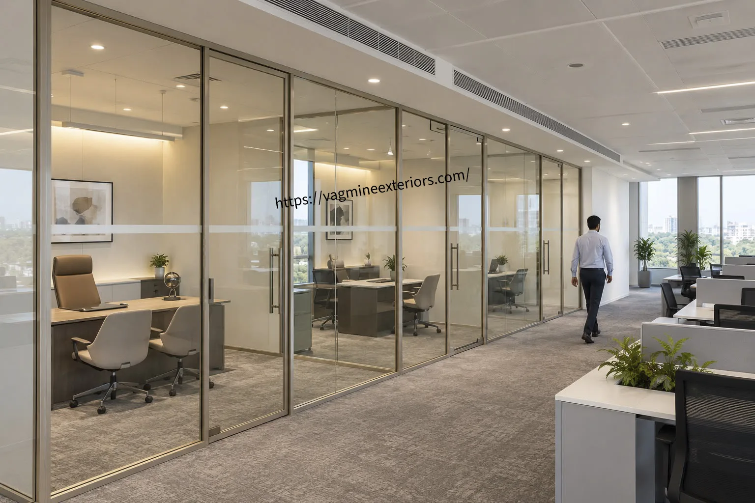 Single Glazed Glass Partition Image 4