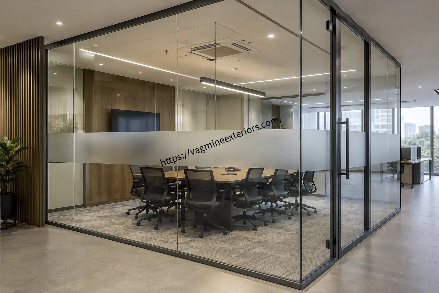 Single Glazed Glass Partition Image 5