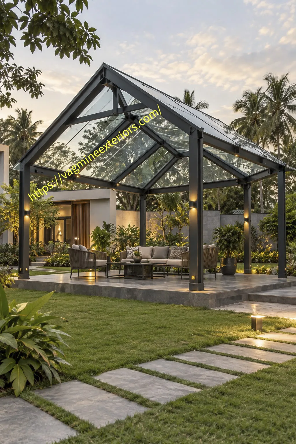 Steel with Toughened Glass Canopy Image 9