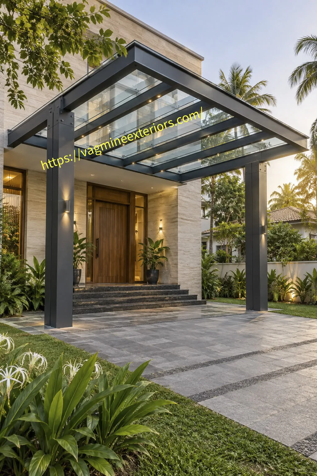 Steel with Toughened Glass Canopy Image 3