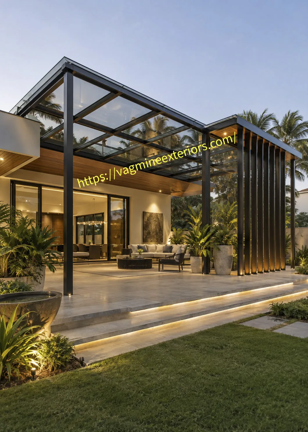 Steel with Toughened Glass Canopy Image 4