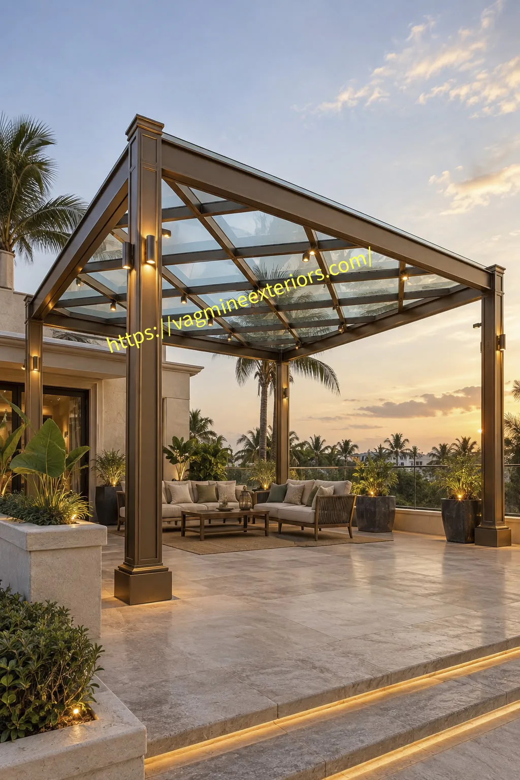 Steel with Toughened Glass Canopy Image 5