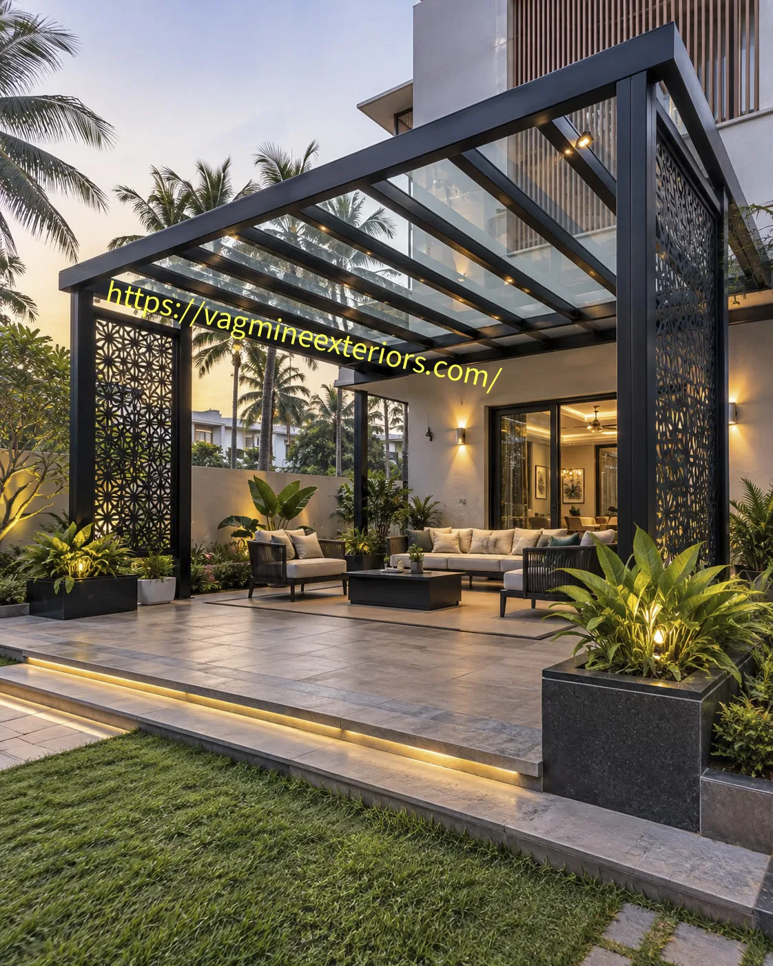 Steel with Toughened Glass Canopy Image 8